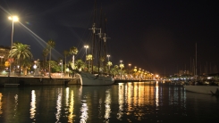Ship at night (Marina, Barcelona)
